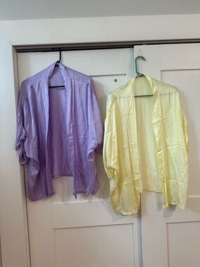 New Collection Made In Italy 100% Viscose Pajama Top Set Of 2 Size L Super Soft